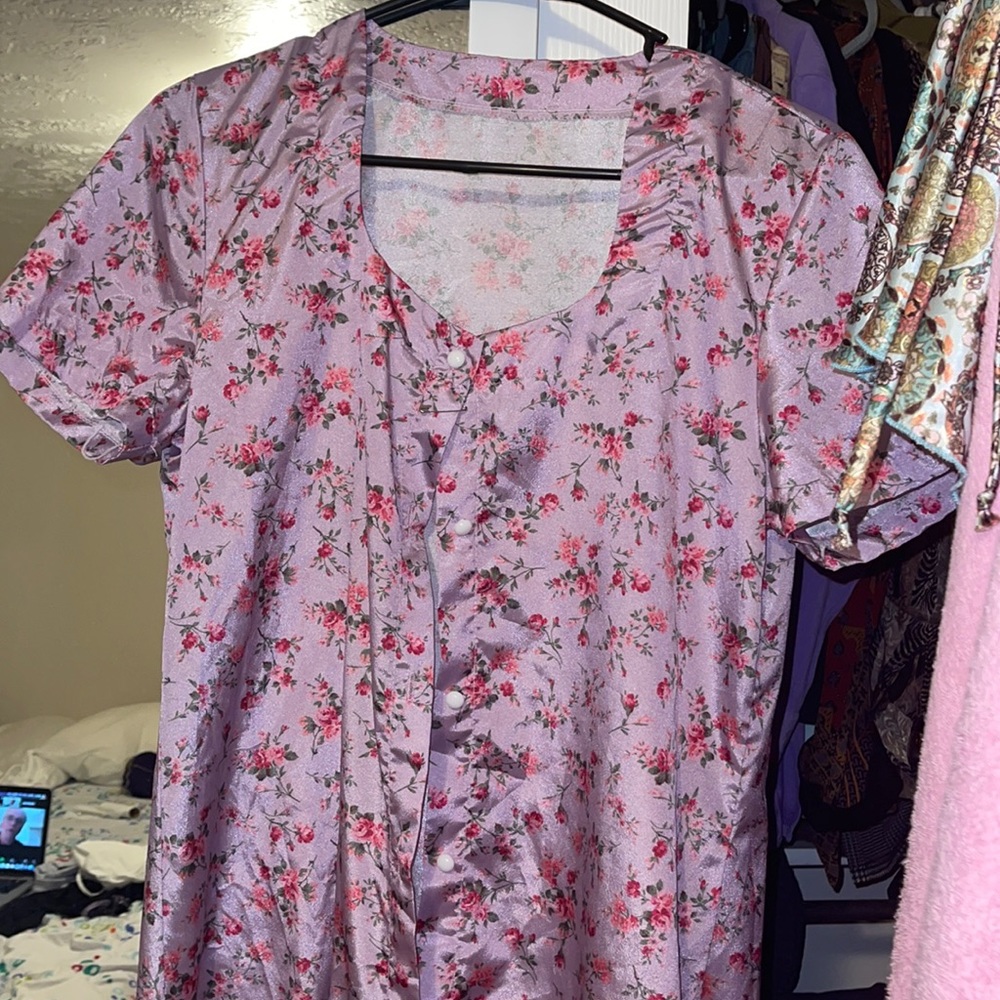 Hand sewn pink goth inspired maxi dress